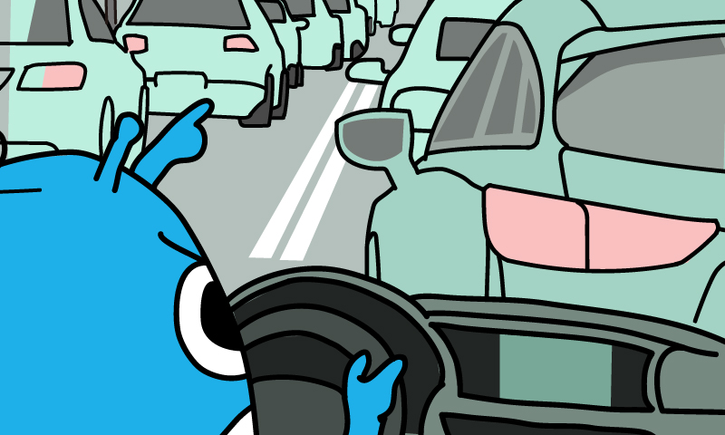 眼看前方塞成一團，你腦中浮現的抱怨是什麼？